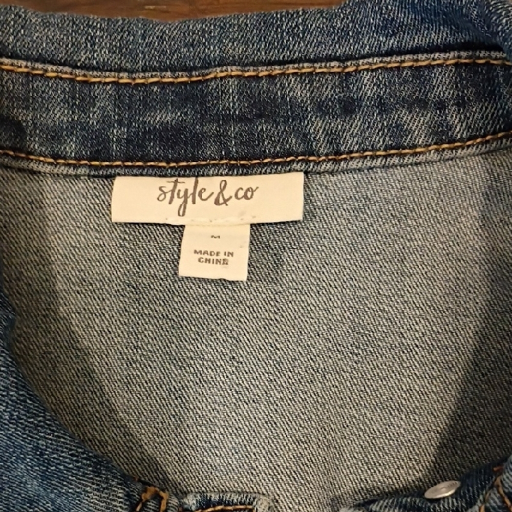 NWT Denim Vest Size Medium Grudge Indie - Picture 2 of 6